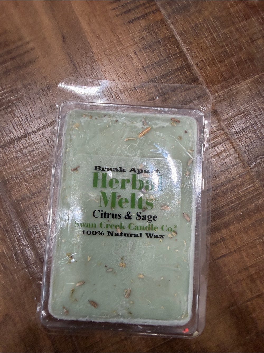 Herbal Melts Citrus & Sage Wax Melts - Light Green